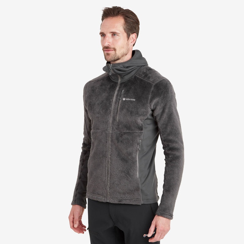 Montane Protium XPD Mit Kapuze Fleecejacken Herren Dunkelgrau | GDMC-80596