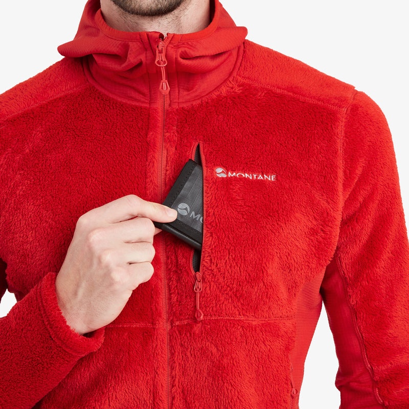 Montane Protium XPD Mit Kapuze Fleecejacken Herren Rot | AWPR-65283