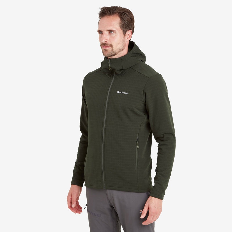 Montane Protium XT Mit Kapuze Fleecejacken Herren Dunkelgrün | HSAF-67123