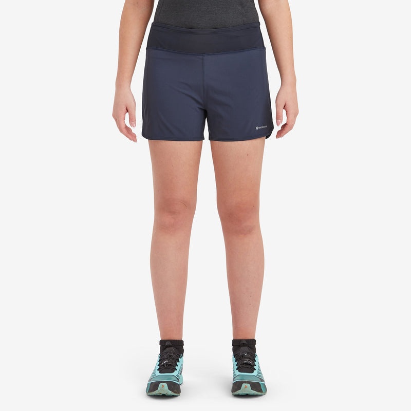 Montane Slipstream Twin Skin Trail Lauf Kurze Hose Damen Navy | XAQD-85460