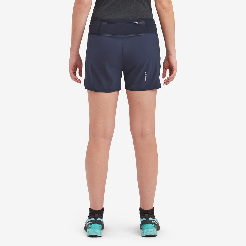 Montane Slipstream Twin Skin Trail Lauf Kurze Hose Damen Navy | XAQD-85460