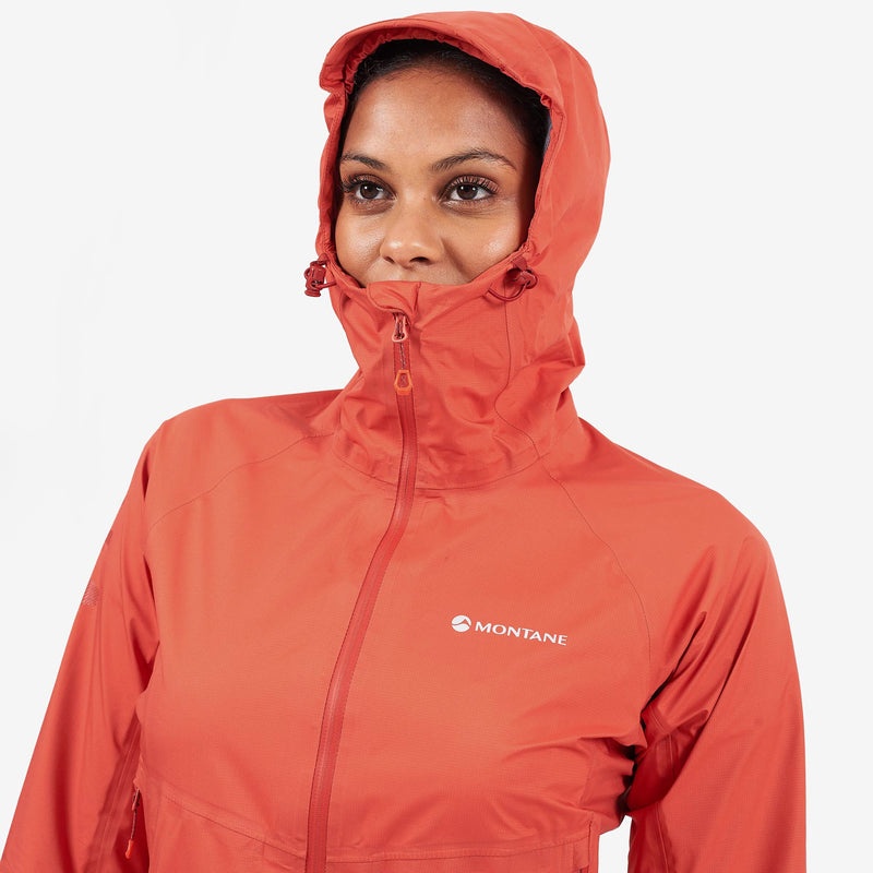 Montane Spine Regenjacke Damen Koralle | KJON-21480