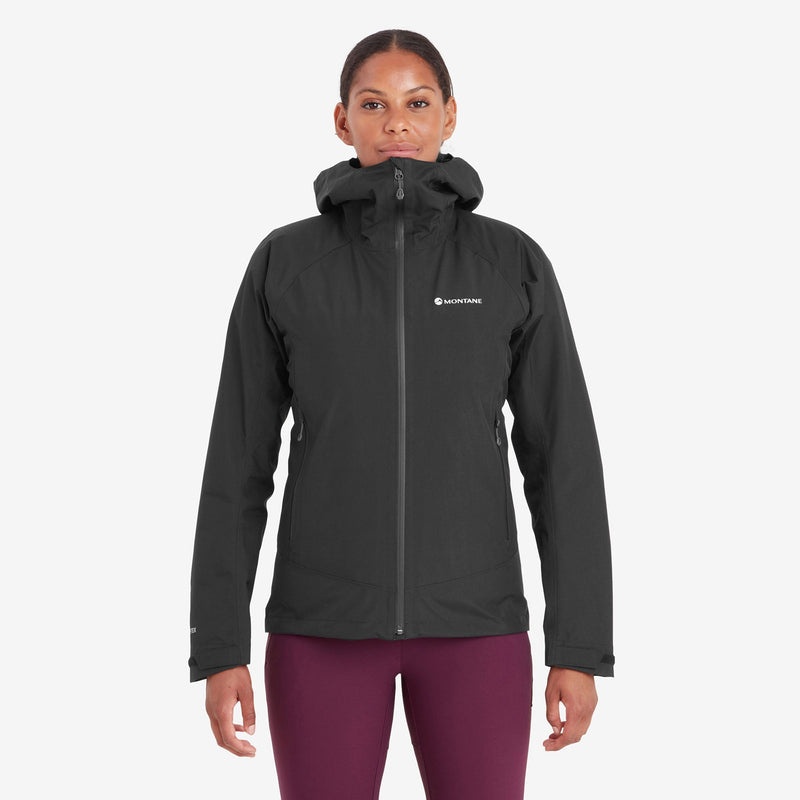 Montane Spirit Regenjacke Damen Schwarz | FWET-97145