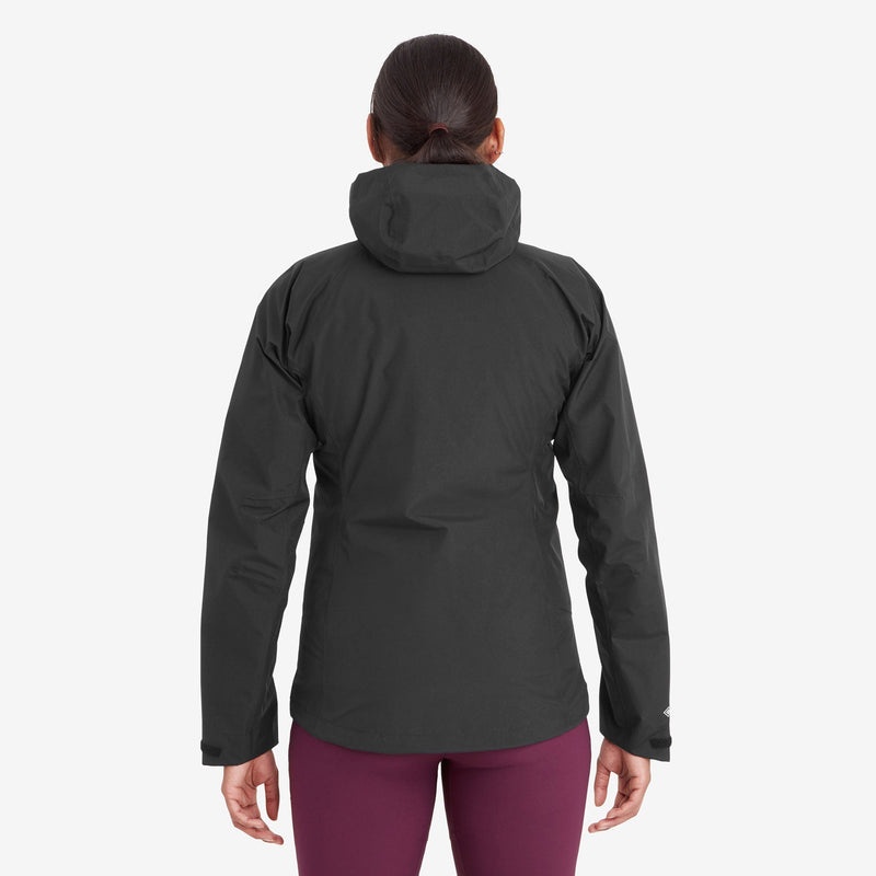 Montane Spirit Regenjacke Damen Schwarz | FWET-97145