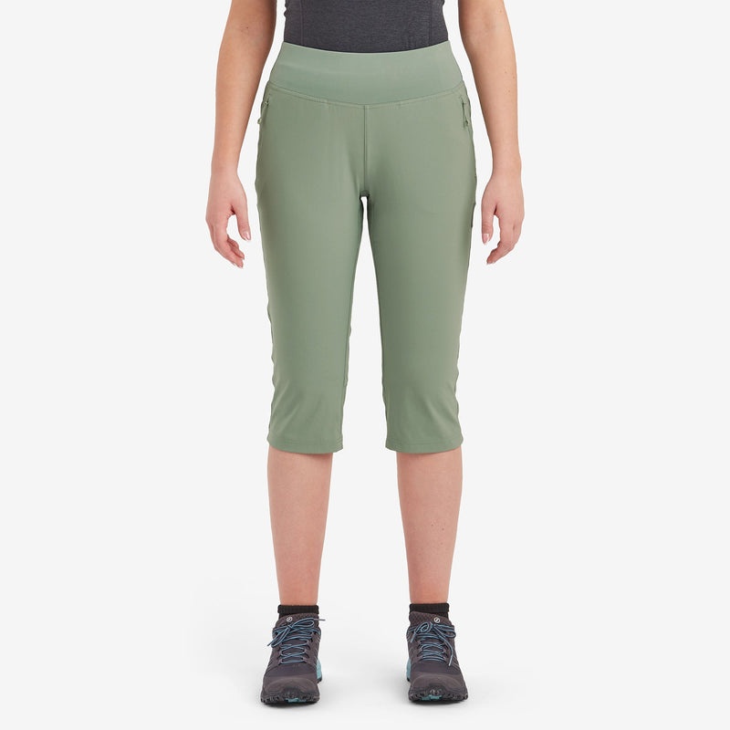 Montane Tucana Lite Stretch Capri 3/4 Leggings Damen Grün | DQKR-78359